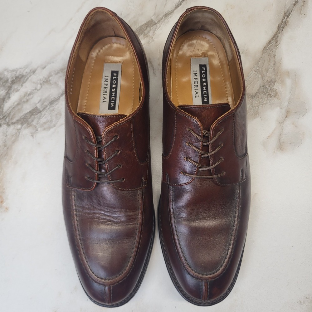 Florsheim Imperial Split Toe Derby Dress Shoes Brown Men's Size 10 D